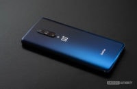OnePlus 7 Pro phone angled on table back