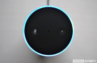 Top-down image of the Amazon Echo.