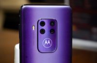 Motorola One Zoom angled standing closeup