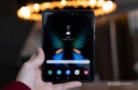 Samsung Galaxy Fold tablet mode in hand