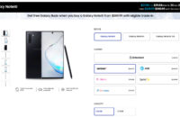 The Samsung Galaxy Note 10 deal on Samsung's website.