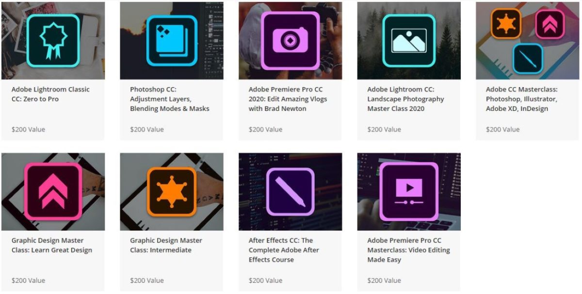 Adobe cc bundle courses