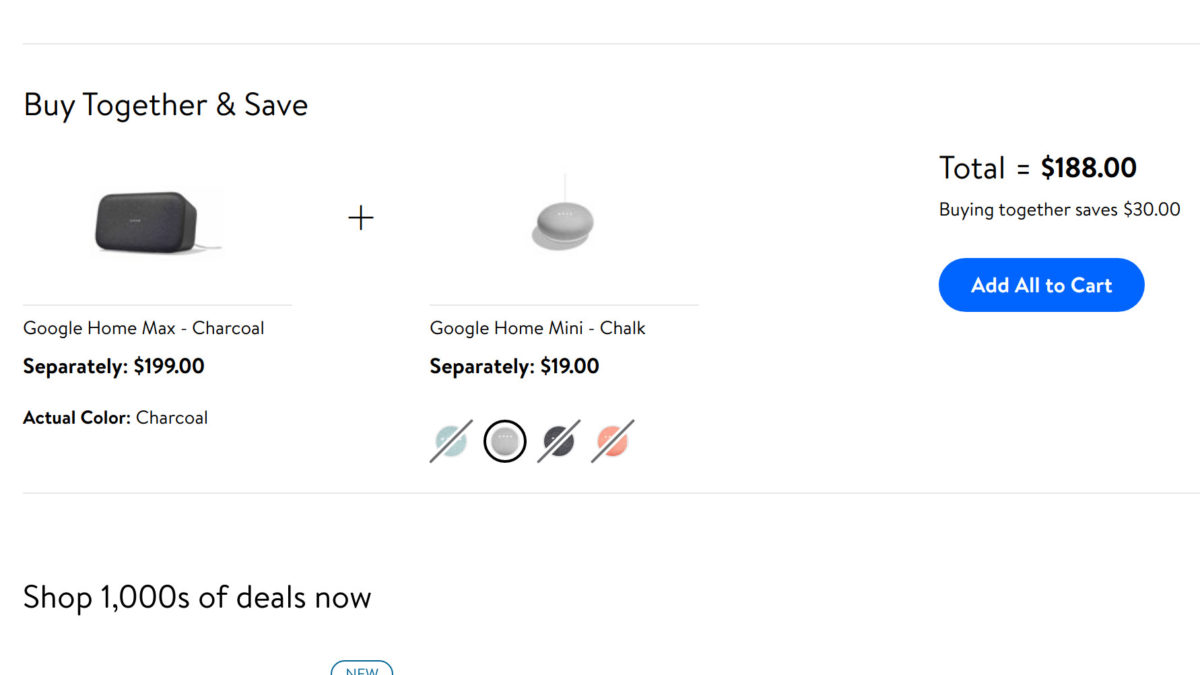 Google Home Max Google Home Mini Walmart deal Google Home Max Google Home Mini Walmart deal