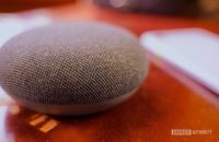 Google Nest Mini charoal closeup