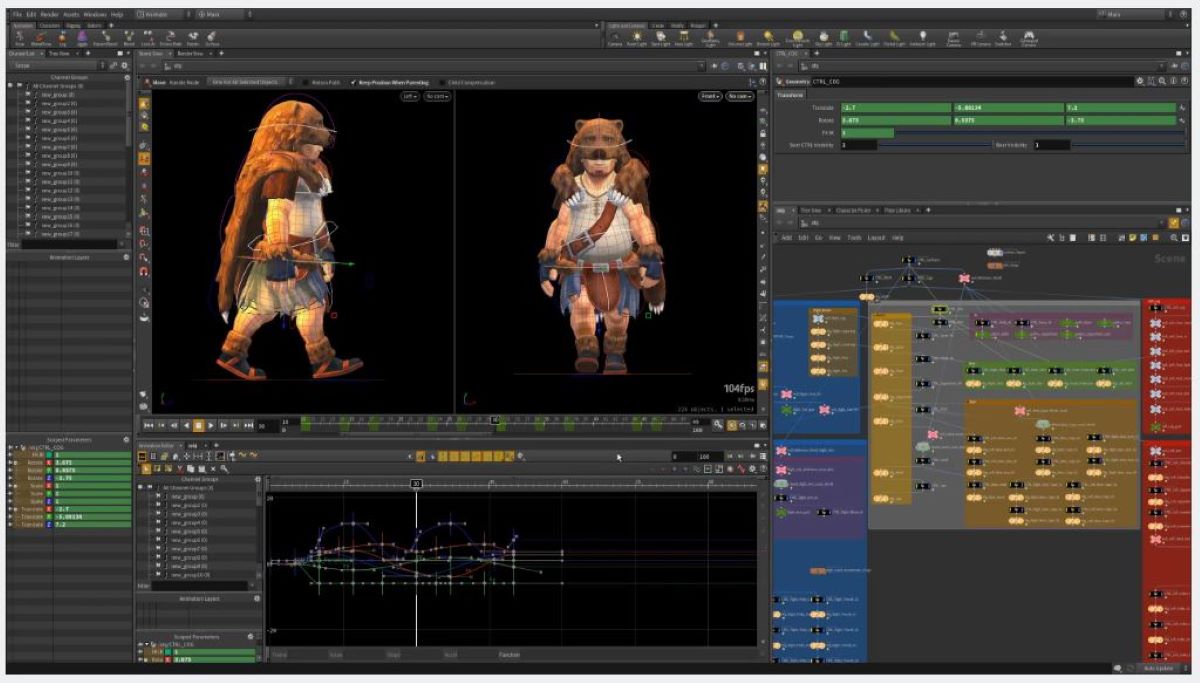 Houdini 3D user interface