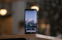 Pixel 3a screen standing on table