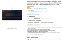 Razer BlackWidow Elite mechanical gaming keyboard Amazon sale