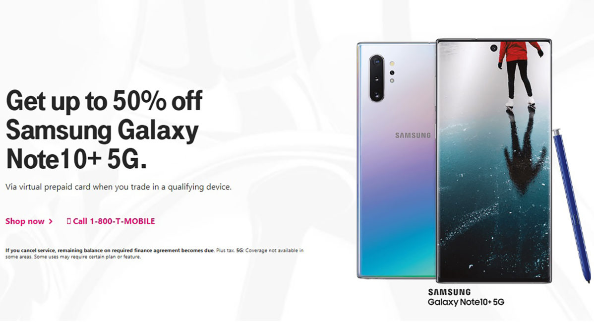 Save up to half off Galaxy Note 10 Plus 5G T Mobile Save up to half off Galaxy Note 10 Plus 5G T Mobile