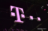 The T-Mobile logo at MWC 2018.