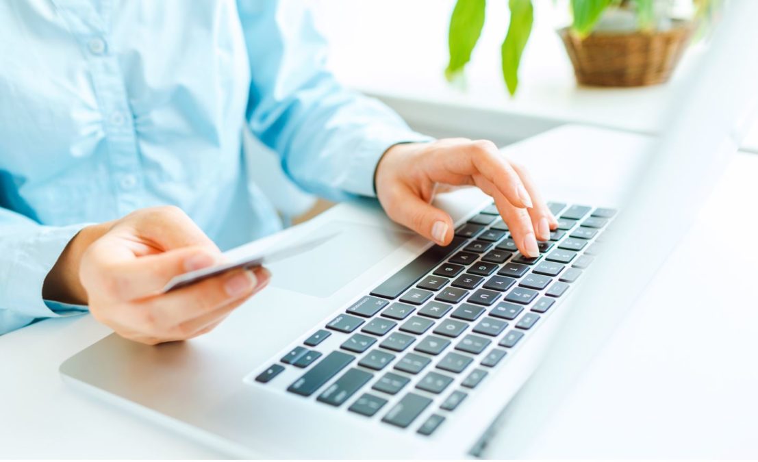 Hands Typing Laptop Credit Card Bookkeeping and QuickBooks Made Simple Bundle