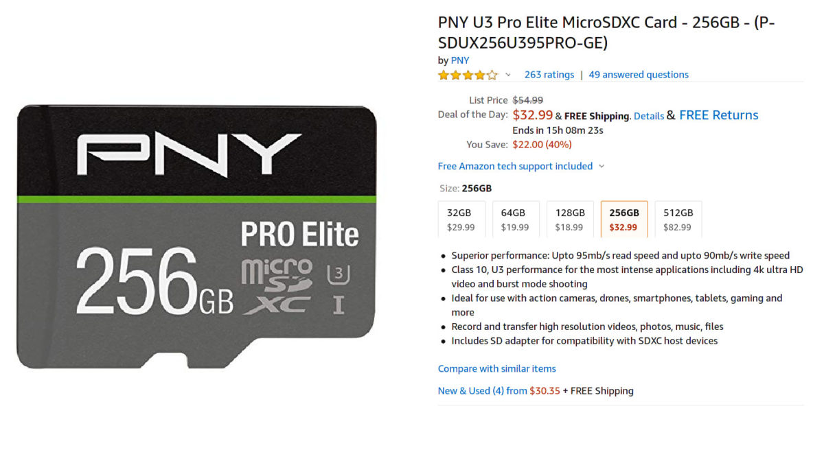PNY PRO Elite 256GB sale page PNY PRO Elite 256GB sale page