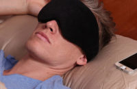 bt eye mask on