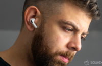 Apple AirPods Pro man wearing true wireless earbuds