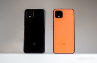 Google Pixel 4 in just black and oh so orange