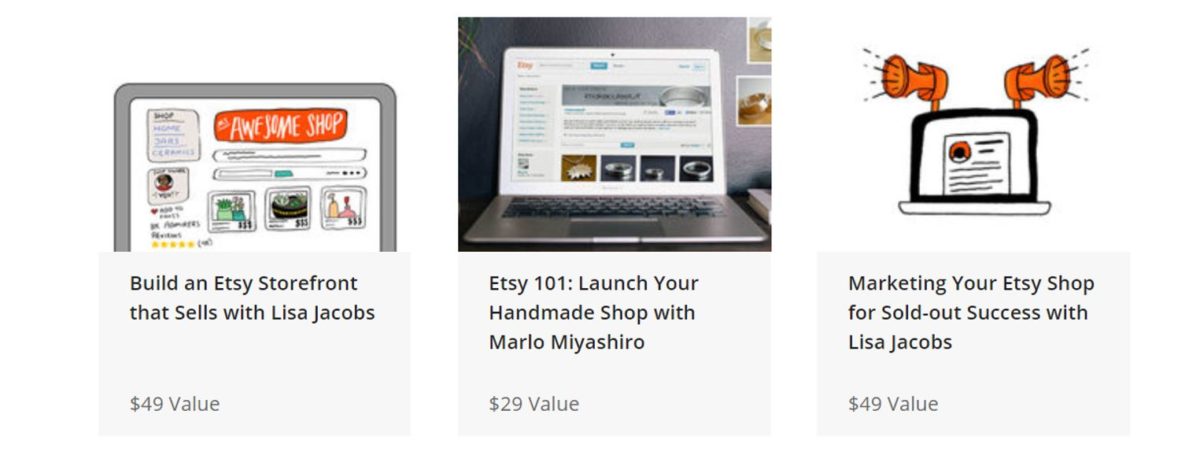Launch Your Etsy Store Three Course Bundle