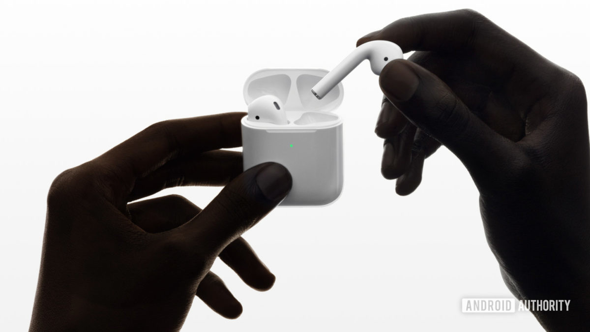 Apple AirPods taken out of the case