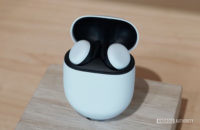 Google Pixel Buds 2 in Clearly White in charging case