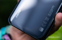 Xiaomi Mi A3 Chassis rear view in hand branding and Android One logo