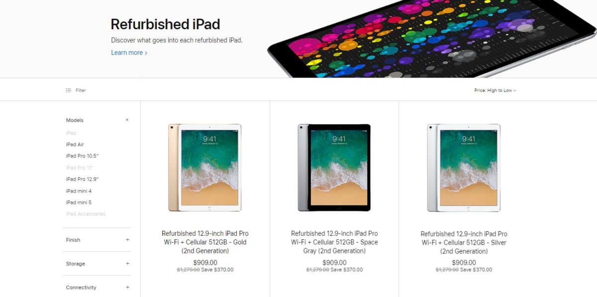 refurbished iPad deals