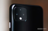 Google Pixel 4 camera closeup in just black