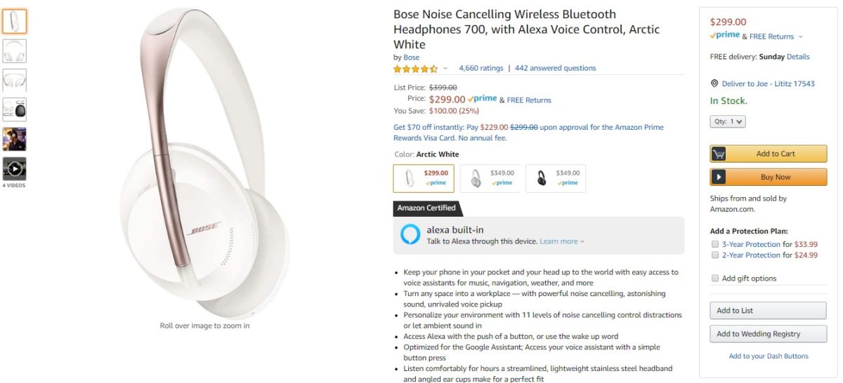 bose noise cancelling headphone 700 deal
