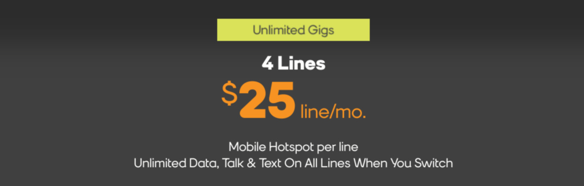 Boost Mobile deal 4 lines for 100